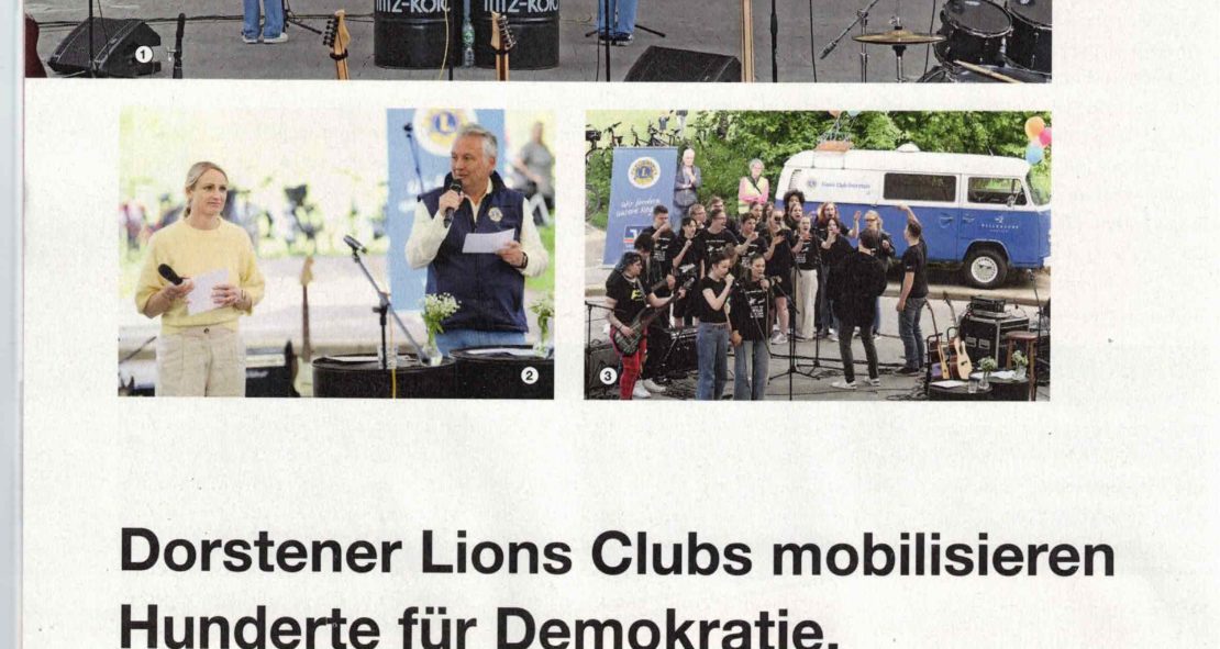 Bericht über die Demokratiekundgebung der Dorstener Lions Clubs
